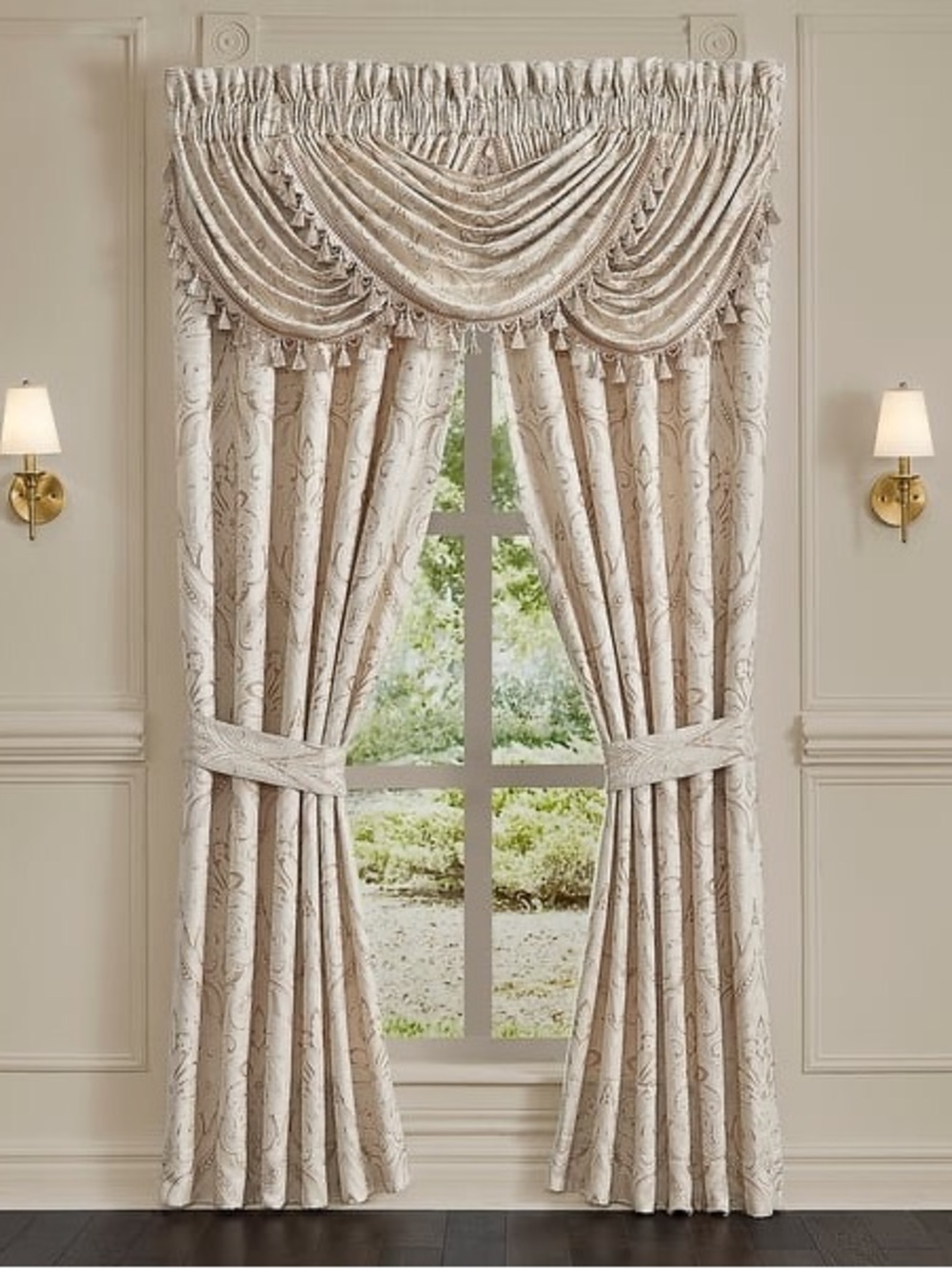 J. Queen New York Trinity Window Panel Pair, Champagne Sz 50x84 NEW